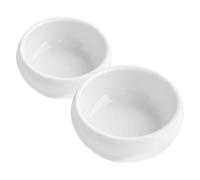 HEALSOPTHY 2 Cuencos Redondos de Cerámica de Color Claro para Aperitivos y Salsa de Soja, Material Seguro y Diseño Elegante para Cocina y Servir en Casa