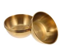 HEALSOPTHY 4 Cuencos Dorados Fáciles de Limpiar de Acero Inoxidable para Salsas Gran Capacidad Set de 4 Piezas Ideales para Cenas Informales y Restaurantes