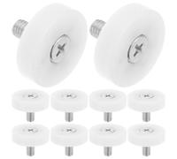 Healvian 10 Piezas Ruedas Deslizantes para Cajón Rodillo de Cajón de Nailon Blanco, Cojinete, Reemplazo, para Muebles y Archivadores, Uso en Oficina y Hogar, Instalación Fácil y Silenciosa