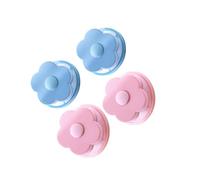 Healvian 4piezas Bolas Quitapelusas Forma De Flor Para Lavadora Bolsa Filtrante Creativa Para Eliminar Cabello y Manchas Ropa Color Aleatorio