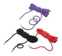 Healvian Cuerda Trenzada Resistente y Duradera de Poliéster Colorida 3 Piezas Textura Suave y Superficie Sedosa para Camping al Aire Libre y Decoración