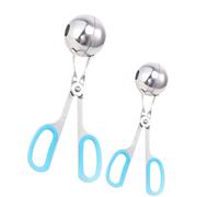 Healvian Pinzas Diseño en Forma de Tijera para Albóndigas de 2piezas Acero Inoxidable Prácticas y Rápidas para Cocina en Casa y Restaurante