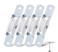 Healvian Rodillos para Puertas corredizas con mosquitera, Rueda Individual, Soporte Deslizante, Paquete de 4, Acero y plástico, para Parasol, Patio y Exterior
