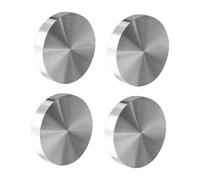 HEANUJJ Adaptadores de Discos de Aluminio para Tapas de Vidrio de Mesa de Té Juego de 4 Piezas Antideslizantes 1.96X1.96X0.31 Pulgadas para Muebles de Oficina