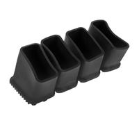 HEANUJJ Almohadillas para Patas de Escalera Extensible de Plástico Negro 2X4 CM, Pack de 4 Unidades, Protectores Antideslizantes Función de Secado Rápido para Uso Seguro en Escaleras
