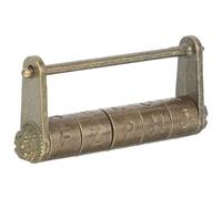 HEANUJJ Cerradura Retro para Cajón de Aleación de Zinc Combinación de Seguridad, Diseño Clásico Dorado y Forma Única para Maletas y Adornos