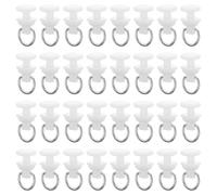 HEANUJJ Ganchos Deslizantes de Plástico Blanco Accesorios Funcionales y Duraderos 100 para Riel de Cortina Rodillo Doble para Cortinas Hogar y Dormitorios