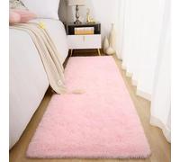 Hearda Alfombra Peluda para Habitacion, Alfombra Shaggy Pelo Largo Alfombrilla Salon Moderna Suave Esponjosa Lavables con Base Antideslizante para Decorativa Dormitorio (Rosa N,60x160cm)