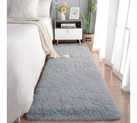 Hearda Alfombra Peluda para Habitacion, Alfombra Shaggy Pelo Largo Alfombrilla Salon Moderna Suave Esponjosa Lavables con Base Antideslizante para Decorativa Dormitorio (Gris N,40x120cm)
