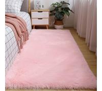 Hearda Alfombra Peluda Salon, Alfombra Shaggy Pelo Largo Alfombrilla Habitacion Moderna Suave Esponjosa con Base Antideslizante para Dormitorio Habitación Infantil (Rosa B,40x120cm)