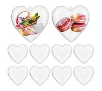 Heart Boxes - Valentine Fillable Organizer - 6cm/2.36 inches Wedding box, 10 Pieces Small Candies Jar Boxes, for Wedding New Year Birthday Cards Ribbons Photos Toys Garden Indoor Outdoor