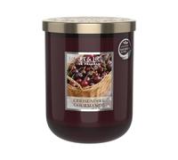 HEART & HOME - Vela perfumada a base de cera natural de soja para el hogar - Tarro grande de cereza negra gourmet - Tiempo de combustión 75 h - Regalo, decoración y perfume para el hogar