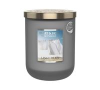 HEART & HOME - Vela perfumada a base de cera natural de soja para el hogar - Tarro grande para ropa fresca - Tiempo de combustión 75 h - Regalo, decoración y perfume para el hogar - Tarro de cristal