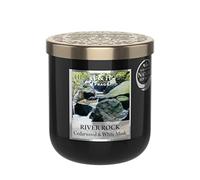 HEART & HOME - Vela perfumada a base de cera natural de soja para el hogar - Tarro pequeño Agua viva y maleza - Duración de combustión 30 h - Regalo, decoración y perfume para el hogar