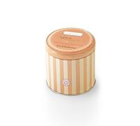 Heart & Home - Vela perfumada con aroma de neroli y ámbar suave, cera de soja, caja de metal rayas, mensaje gracias amabilidad, 110 g, 30 horas