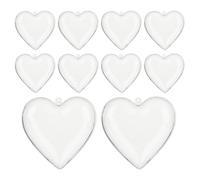 Heart Shaped Boxes - Valentine Fillable Organizer | Small Candy Jar Set, Decorative Gift Storage Collection Kit, Reusable Party Favor Display Containers For Wedding New Year Birthday Cards Ribbons
