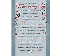 Heartfelt Wishes Regal Publishing C80695 - Tarjeta de felicitación de cumpleaños con texto en inglés "Man in My Life" (22,86 x 15,24 cm)