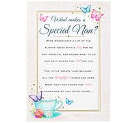 Heartfelt Wishes - Tarjeta de felicitación de cumpleaños con texto en inglés "Nan ", 22,8 x 15,2 cm, diseño de texto "Regal Publishing"
