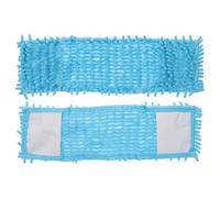HEATSHAKING 2 Cabezales de Recambio para Mopa de Microfibra Azul Alta Absorción de Agua y Material Chenilla, Accesorios para Limpieza del Hogar y Pisos
