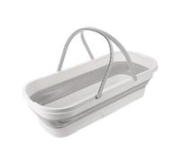 HEATSHAKING Bañera Plegable para Pies de Plástico con Asa 56x23, 5x15 Cm | Borde Redondeado, Base Estable y Superficie Lisa, Compacta y Fácil de Limpiar para Viaje y Emergencia