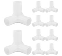 HEATSHAKING Conector de Plástico para Barra de Armario, Junta de Varilla Ajustable, Estructura Reforzada y Resistente para Almacenamiento en Armarios y Muebles, Pack de 10 Piezas
