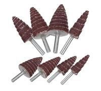 HEATSHAKING Juego de 8 Ruedas Abrasivas Cónicas Mango de 6mm de Repuesto Material Abrasivo y Acero para Amoladora Eléctrica Ideales para Taller y Pulido Profesional