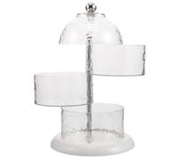HEATSHAKING Organizador De Maquillaje De Plástico Para Vanity Caja De Almacenamiento De Polvo Puff Diseño Compacto y Chic Organizador De Cosméticos Para Mesa De Maquillaje y Decoración Del