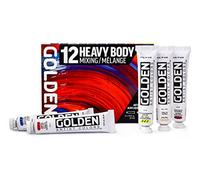 Heavy Body Acrylics by Golden, juego de mezcla, 12 colores, pintura acrílica profesional