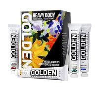 Heavy Body Acrylics de GOLDEN, juego tradicional, 7 colores, pintura acrílica profesional