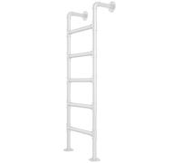 Heavy Du Escalera de metal montada en la pared, diseño de hierro forjado para uso en interiores y exteriores, perfecta para áticos, sótanos, lofts y estos, y ahorro de espacio