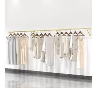 Heavy Du - Estante de exhibición de ropa montado en la pared de metal de grado comercial para camisa de boutique de tubo Slish al por menor para disfraces y abrigos Hanr IdeaSaving Closet Sto Solut