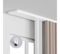 Heavy-Du - Kit de rieles de techo, doble pista silenciosa para empotrar ocultos, ideal para uso en sala de estar y baño, Binario Tenda Doppia & Nascosto