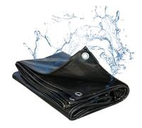 Heavy-Du - Lona de malla transparente impermeable de 4 x 8 m con esquinas de goma, lona de camping al aire libre, láminas de polietileno, protección para todo tipo de clima, cubierta para camping