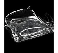 Heavy-Du - Lona transparente de PVC con ojales, 600 g/m², cubierta impermeable para exteriores, lámina protectora antienvejecimiento C para pelaje de jardín, patios, coches, 0,3 x 1 x 3 m
