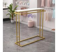 Heavy Du - Perchero de doble barra, moderno para exhibición de ropa para dormitorio y venta al por menor, estante de ropa colgante, 150 x 50 x 150 cm, Fash Sto Solut