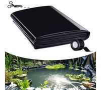 Heavy Du - Revestimiento impermeable para estanque, 5 x 8 m, 5 x 10 m, 6 x 10 m, resistente al desgarro, membrana negra para peces y jardines acuáticos, fuentes y características de agua