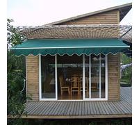 Heavy Du - Toldo retráctil impermeable para jardín, 6 x 3 m, color verde oscuro, para balcón, cenador, cafetería, tela de repuesto Sune ning