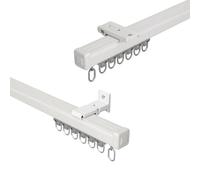 HeavyDu - Juego de rieles silenciosos de aluminio de 15 m, para balcones, oficinas, hoteles, clínicas (blanco, 250 cm)