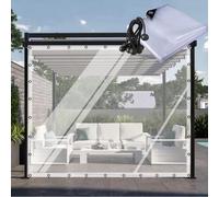 HeavyDu - Panel lateral de lona impermeable con ojales, ideal para jardín, patio, porche (6 x 10 pies y 1.8 x)