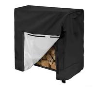 HEBEOT Cubierta para estante de leña 190T, resistente a la intemperie, protector de almacenamiento de troncos al aire libre con rejillas de ventilación y correas ajustables, fundas de caja de