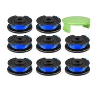 HEBEOT Paquete de 8+1 carrete de repuesto para cabezal de recortadora de doble línea Greenworks de 0.065 pulgadas para modelos 29242 21332 21222A 21602 21062 21132 21242 21282 21312 21302 21342 21262