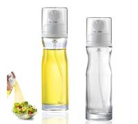 HECHKJ 2 pulverizadores de aceite de cristal, 200 ml, spray de aceite para airfryer, botella de spray ajustable de aceite de oliva, botella de spray con tapa, para cocina, restaurante, panadería