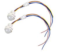 Heemol AC110-240V Interruptor de sensor empotrado con retardo no ajustable y terminal de voltaje controlado por la luz(2 piezas)