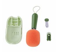 HEEPDD Cepillo de Botella de Viaje Extensible 3 en 1, Cabezal de Esponja de Limpieza de 7,1 Pulgadas para Biberones, Vasos de Agua, Cristalería, 3 Cabezales de Cepillo con Caja de