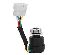 HEEPDD Interruptor de Llave de Encendido para Motor de Cultivador 178F 186F, Interruptor de Arranque del Generador Refrigerado por Aire con 2 Llaves, 5 Cables, Pieza de Repuesto Duradera para