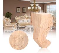HEEPDD Juego de Patas de Muebles de Madera Tallada, 4 Patas de Mesa de sofá de Gabinete de Estilo Europeo con Diseño Elevado de 5,9 X 2,4 Pulgadas para Decoración del Hogar, Proyectos de Renovación,