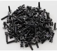 Heevhas Interruptor de botón táctil Mini microinterruptor táctil 6 * 6 * 19mm 4 pines DIP PCB SMD SMT Interruptor de botón pulsador táctil momentáneo Componentes electrónicos(100 piezas)