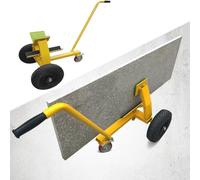 HEFJIAYCIQ Carro para Paneles De Mármol, Carro para Placas De Piedra con Abrazaderas Y Ruedas Macizas Todoterreno, Herramienta De Transporte para Almacenes De La Construcción,Amarillo