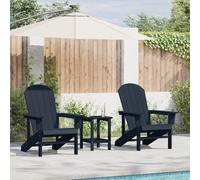 HEFZGDB Adirondack Sillas de 2 unidades, color azul marino, 74 x 82 x 90 cm, HDPE, juego de muebles de jardín con resistente a la intemperie y ergonomía para terraza, balcón, exterior, diseño moderno