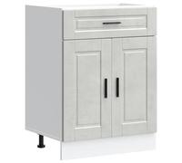 HEFZGDB Armario para debajo de la cocina, color gris hormigón, de madera, armario de cocina, armario de bufé, armario de vitrina para baño, salón, comedor, cocina